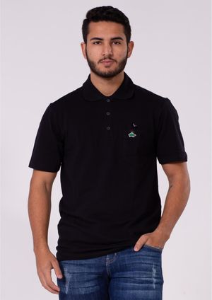 Camisa Pau a Pique Polo Piquet Preto