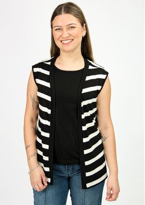 Twin Set Regata Listrado 2 pçs Pau a Pique Preto