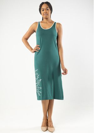 Vestido Pau a Pique Midi Verde