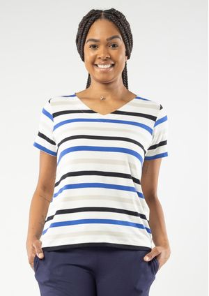 Blusa Pau a Pique Listrada Preto