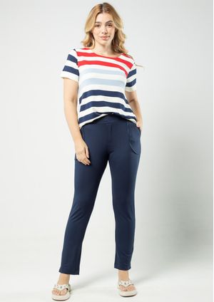 Calça Pau a Pique Moletinho Azul Marinho
