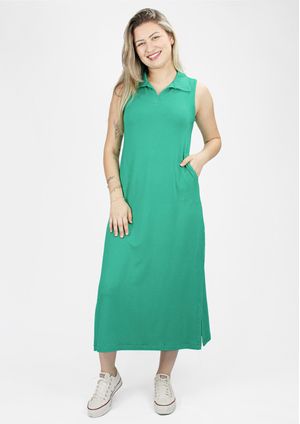 Vestido Pau a Pique Regata Verde