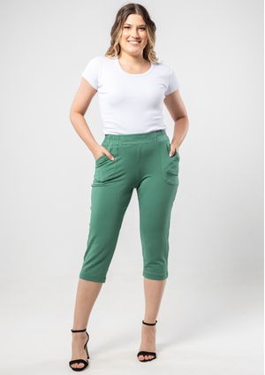 Calça Capri Pau a Pique Básica Verde
