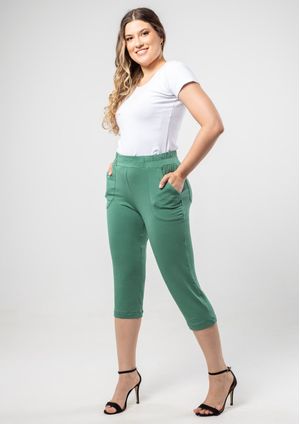 Calça Capri Pau a Pique Básica Verde