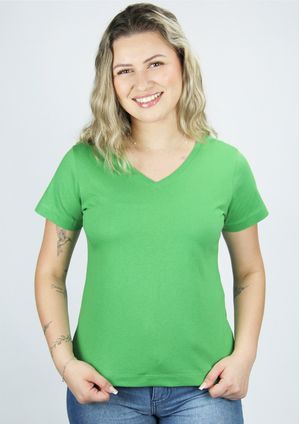 Baby Look Pau a Pique Básica Verde