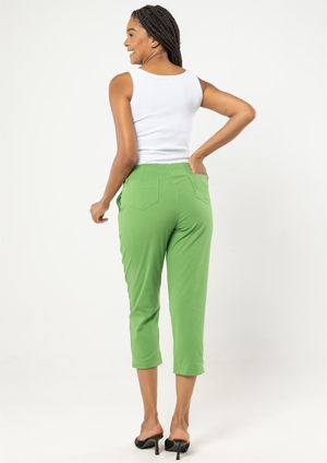 Calça Capri Pau a Pique Sarja Verde