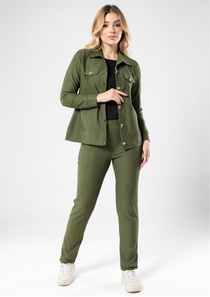 Calça Pau a Pique Poliamida Verde