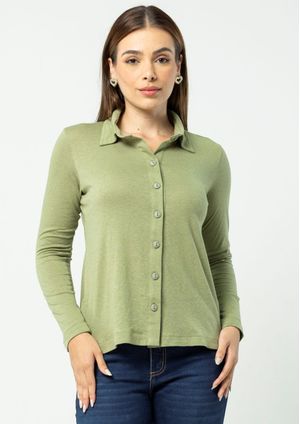 Camisa Básica Pau a Pique Básica Verde