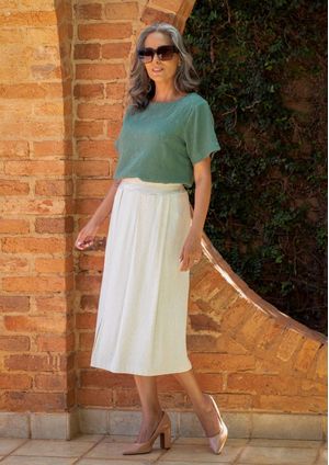 Saia Básica Pau a Pique Off White