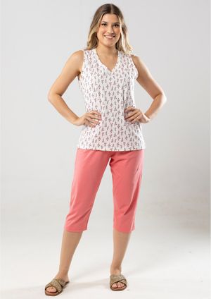 Pijama Capri Verão Pau a Pique Salmom