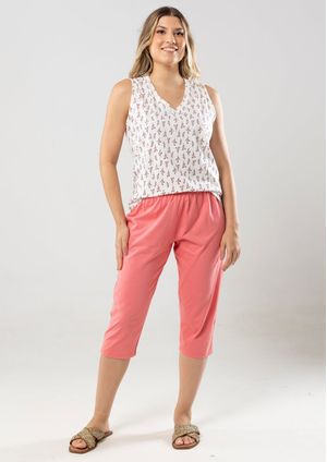 Pijama Capri Verão Pau a Pique Salmom