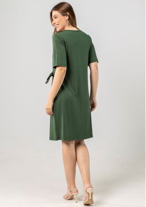 Vestido Pau a Pique Transpassado Básico Verde