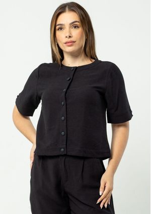 Camisa Básica Pau a Pique Básica Preto