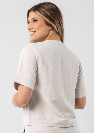 Camisa Básica Pau a Pique Básica Off White