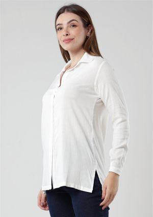 Camisa Básica Pau a Pique Básica Off White