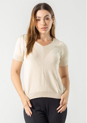 Blusa Pau a Pique Modal Bege