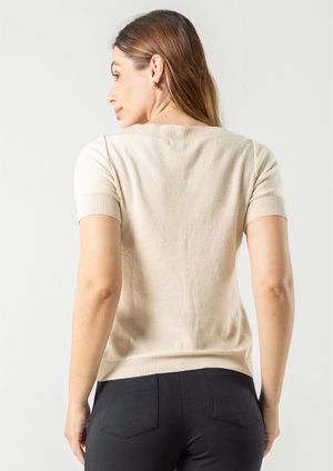 Blusa Pau a Pique Modal Bege