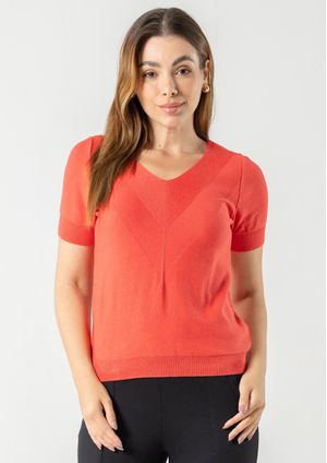 Blusa Pau a Pique Modal Coral