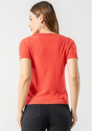 Blusa Pau a Pique Modal Coral