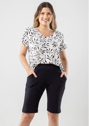 Bermuda Pau a Pique Básica Preto