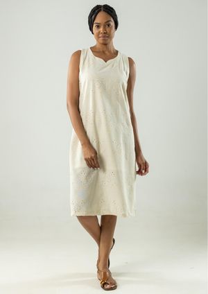 Vestido Regata Pau a Pique Laise Off White