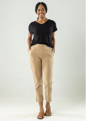 Cigarrete Pau a Pique de Sarja Bege