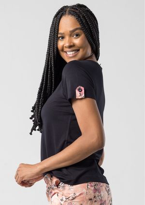 Blusa Viscolycra Pau a Pique Preto