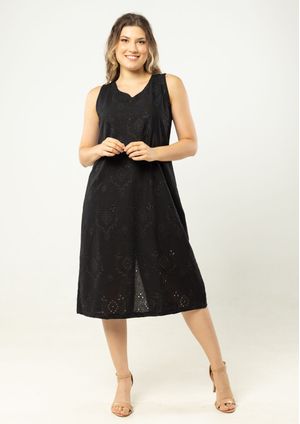 Vestido Regata Pau a Pique Laise Preto