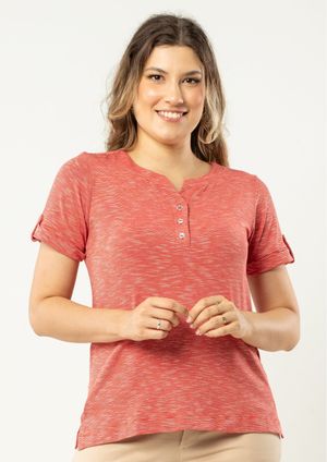 Blusa Pau a Pique Listradinha Vermelho