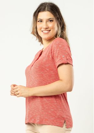 Blusa Pau a Pique Listradinha Vermelho