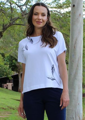 Blusa Pau a Pique Básica com Silk Branco